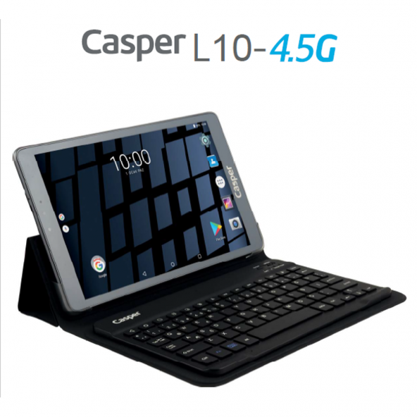 Yeni! Casper Via L10 4.5G/3G 10.1" Klavyeli Tablet Bilgisayar