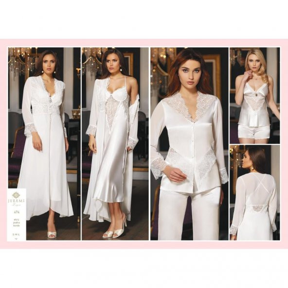 Jeremi 474 Bayan Saten 6 Lı Set Takım - 2