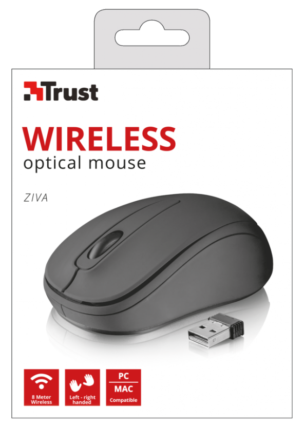 Trust 21509 Ziva Kablosuz Wireless Mouse Siyah