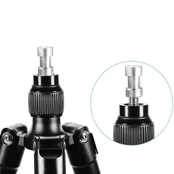 Tripod, Monopod, Işık Standı Vb. için 3 Parça Adaptör Vida Seti - 8