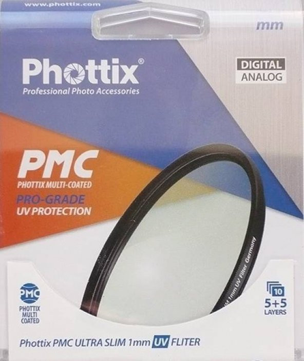 Phottix 55mm PMC Ultra Slim UV Protection Filtre