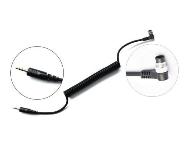 DSLR Kumandaları için Nikon N8 DC0 Uyumlu Spiral Kablo