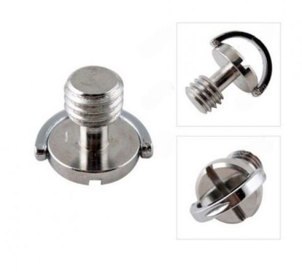 Tripod Quick Release Plate için 3/8" D-Ring Vida - 3