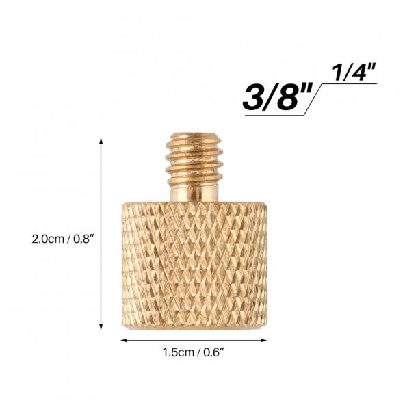 3/8 inç Tripod Vidasını 1/4 İnçe Dönüştürücü Vida - 5