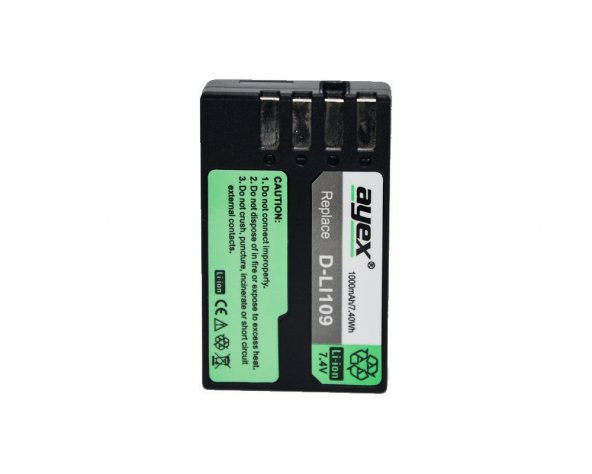 PENTAX K-30 K-50 K-70 K500 K-S1 K-S2 için D-Li109 Ayex Batarya - 2