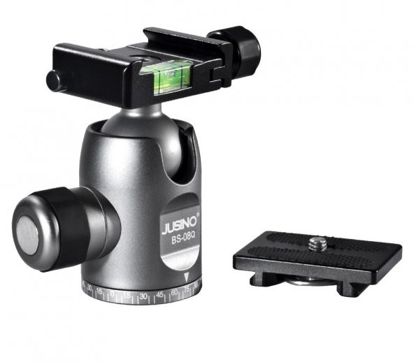 JUSINO BS-08Q Tripod Kafası Silber (Gümüş) - 5