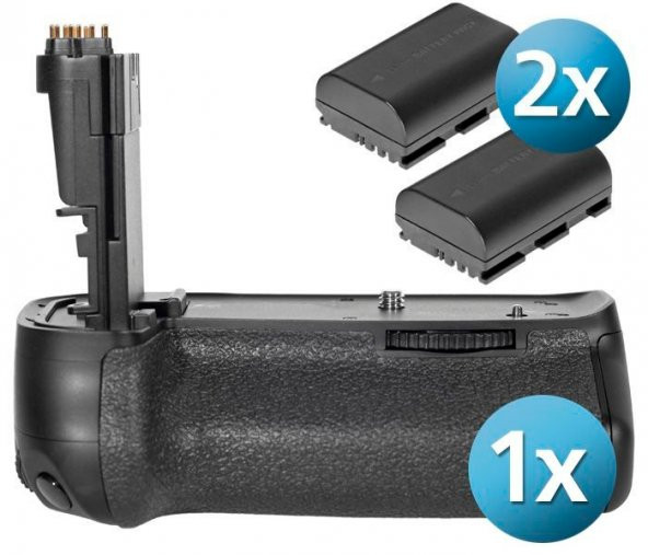 Canon EOS 6D İçin MeiKe MK-6D Batter Grip + 2 Ad. LP-E6