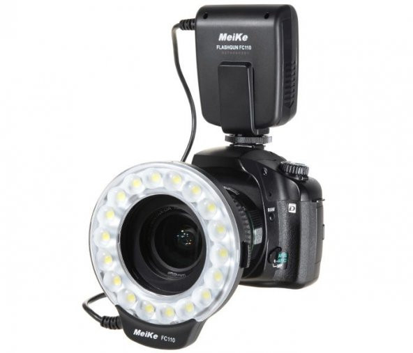 Pentax DSLR Makineler İçn MeiKe FC110 LED (Macro) Makro Ring Flaş - 2