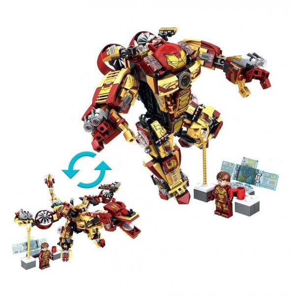 MK42 Yenilmezler Ultron Lego Seti İkisi Bir Arada IRONMAN DEV Boy