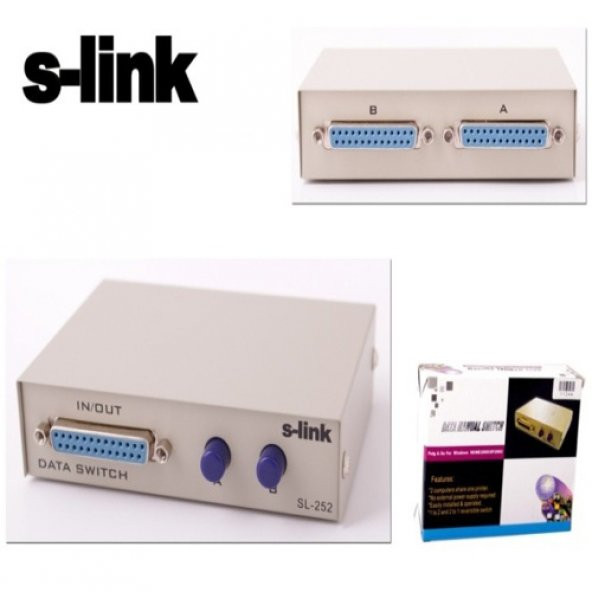 S-LINK SL-325 2 Port Kvm Switch Manuel