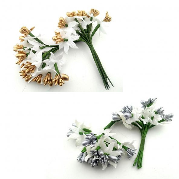 Çiçek Parlak Cipsolu Ve Tomurcuklu Model (100 Adet)