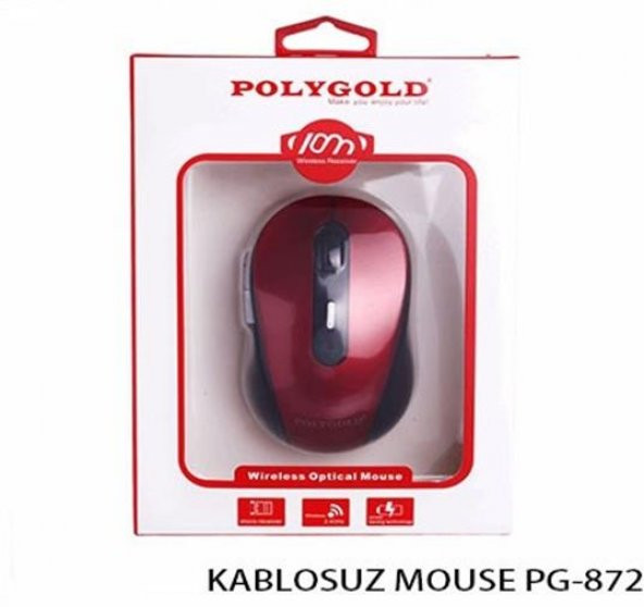 Polygold Kablosuz Optik Mouse Wireless Maus Fare 1600 Dpi 872