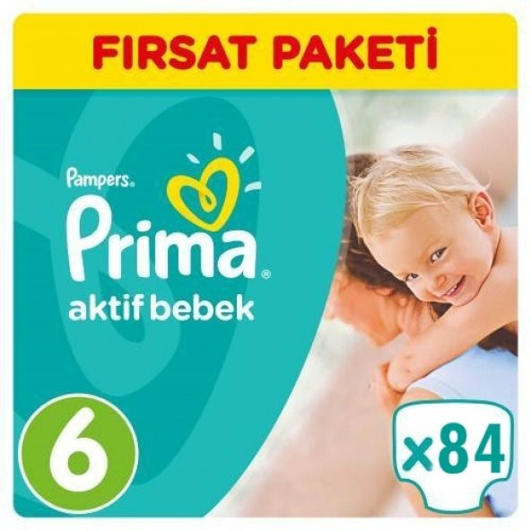 Prima Bebek Bezi No:6 Beden (15+ Kg) 84 Adet Fırsat Paketi