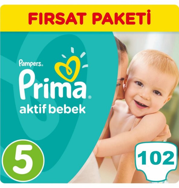 Prima Bebek Bezi No:5 Beden (11-18 Kg) 102 Adet Fırsat Paketi