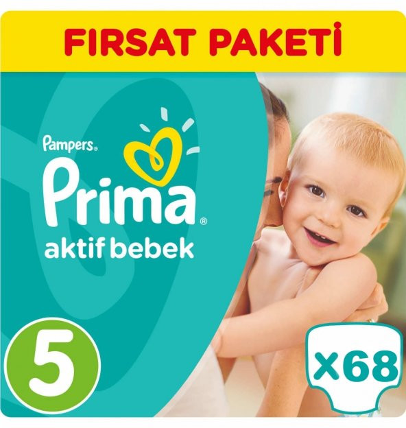 Prima Bebek Bezi No:5 Beden (11-18 Kg) 68 Adet Fırsat Paketi