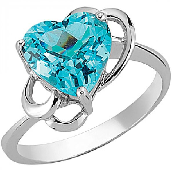 Gümüş Blue Topaz Yüzük SR17024