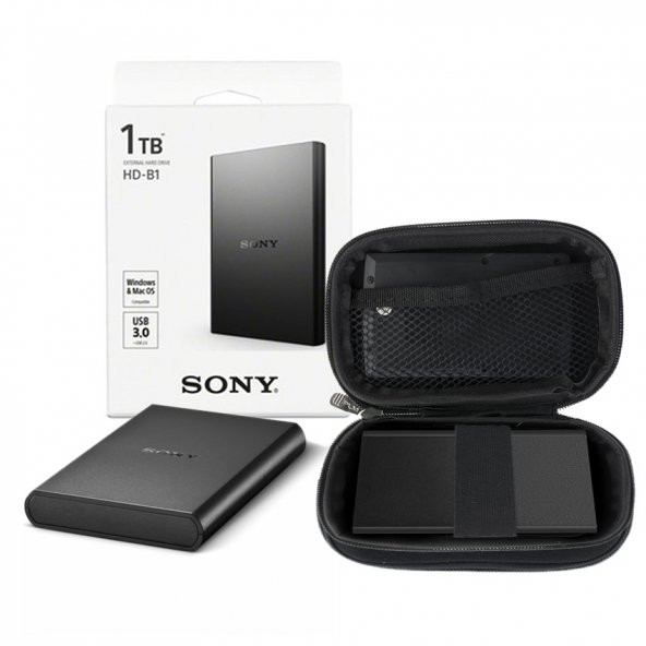 Sony HD-B1BEU 1TB 2.5" Harici Disk + Kılıf Hediyeli (HD-B1BEU) - 1