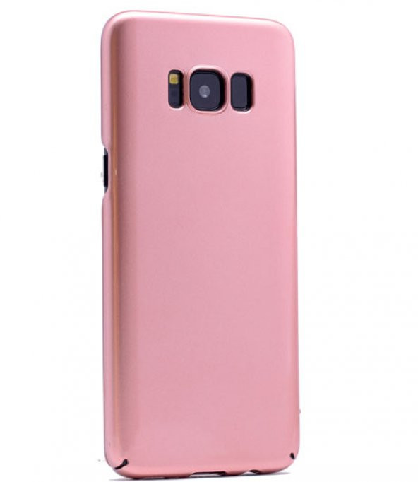 Samsung Galaxy S8 Kılıf Cherry Kapak Pembe + Eğimli Ped Ekran Koruyucu