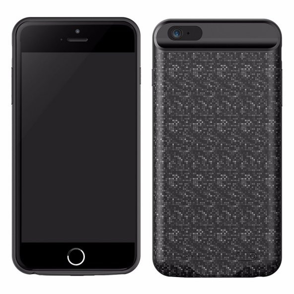 Baseus Plaid 2500mAh iPhone 7 Şarjlı Kılıf Magnetic Siyah
