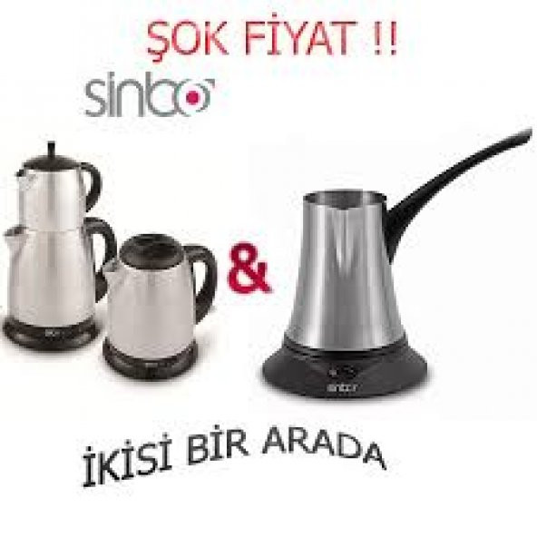 Sinbo  Inox Çay Makinesi&Sinbo SCM2916 Inox Kahve Cezvesİ