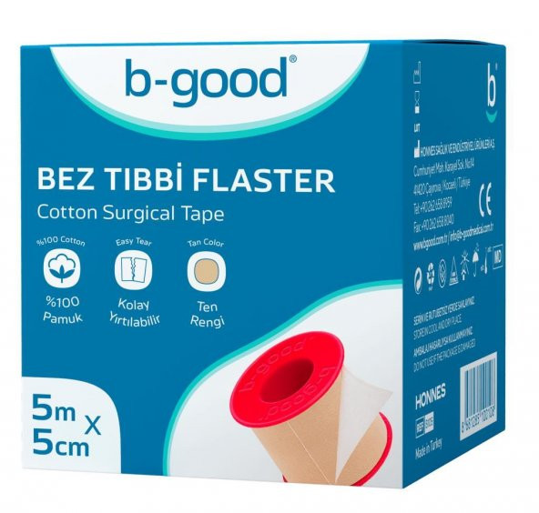 B-Good Bez Tıbbi Flaster 5mX5cm Çinko Oksit Yapıştırıcı