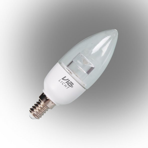 Vialicht 5W (40W tekabül)Led Mini Kerzenform Klar E14 350lm 230V