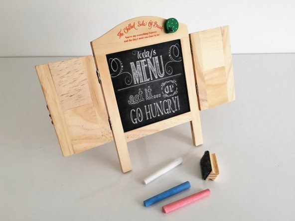 Kara Tahta Tebeşirli Dekoratif Notluk - 2