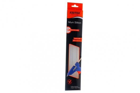 Çubuk Mum Silikon Şeffaf 8 Adet ince 7,4 x 30 Cm  10W ve 20W için - 2