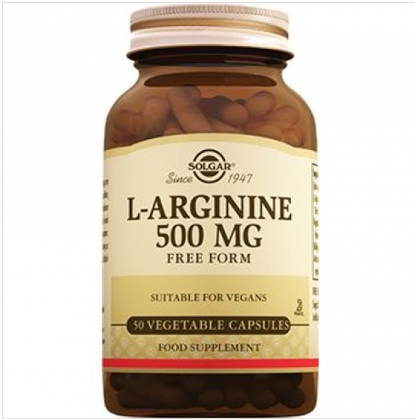 Solgar L-Arginine 500 mg 50 Vegetable Kapsul