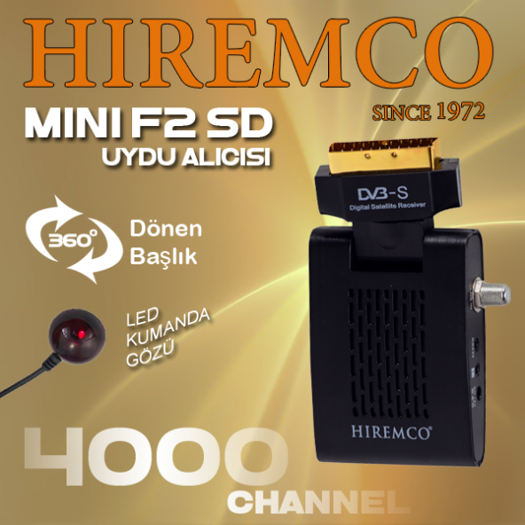 Hiremco F2 SD Mini Scart TKGS Uydu Alıcısı