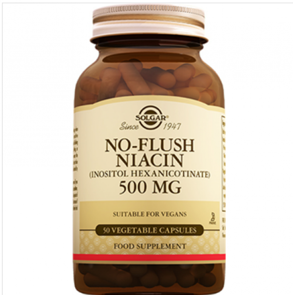 Solgar No Flush Niacin 500 mg 50 Vegetable Kapsul