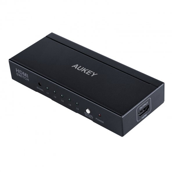 AUKEY HA-H07 HDMI Switch 5Giriş 1Çıkış Metal HDTV 4K ve 3D destek