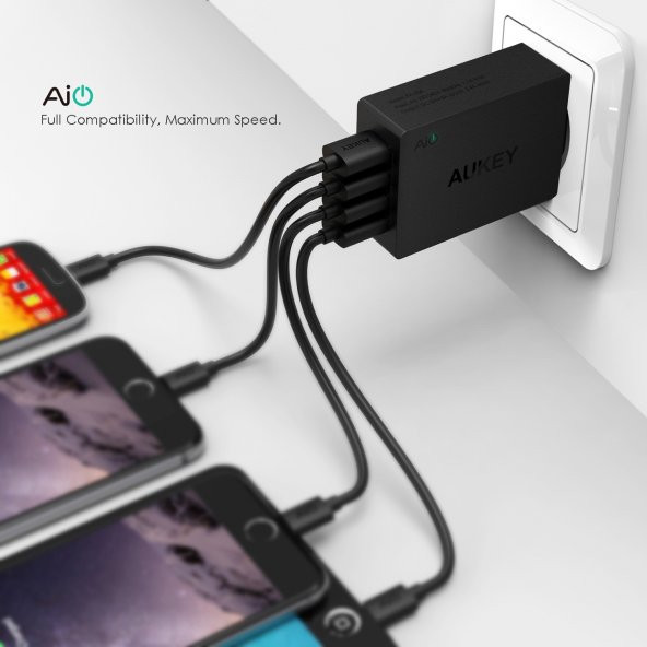Aukey PA-U36 4 Portlu 40W USB Seyahat Şarj Cihazı - 3