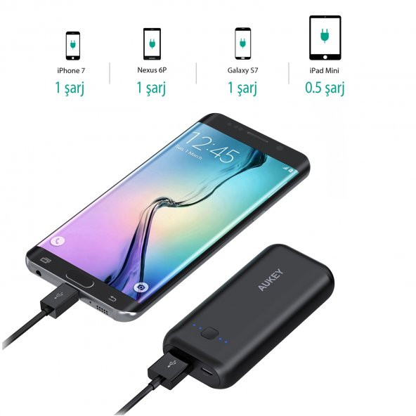 Aukey PB-N41 5000 mah Taşınabilir Şarj Cihazı Powerbank - 4