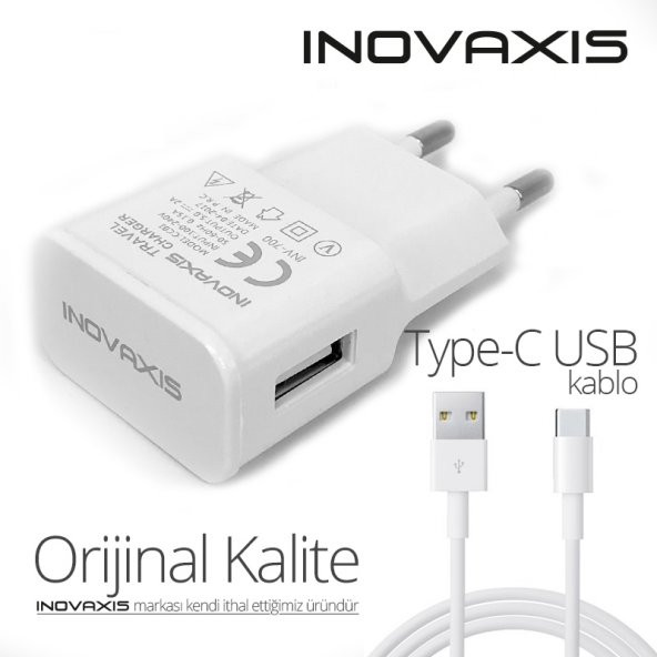 Orijinal Kalite INOVAXIS TYPE-C USB Şarj Cihazı + Kablo