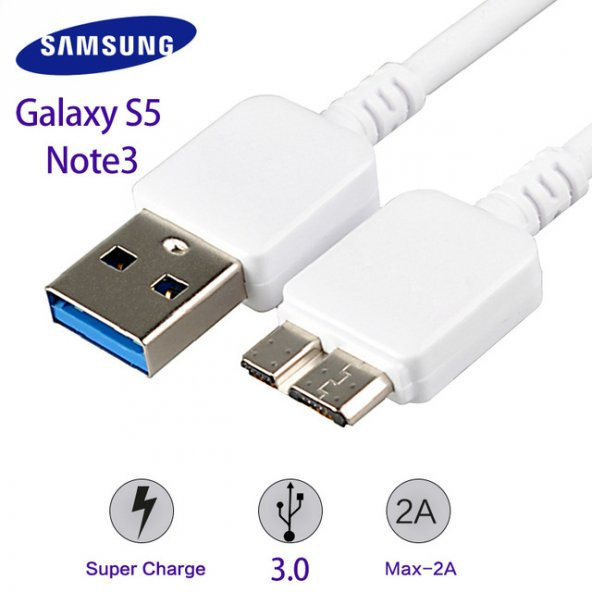 Samsung Galaxy Note 3 & Galaxy S5 Usb 3.0 Data Kablosu