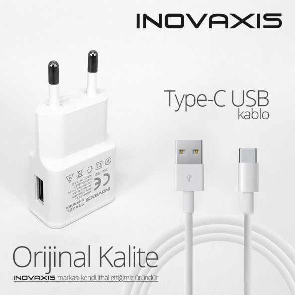 Orijinal Kalite INOVAXIS TYPE-C USB Şarj Cihazı + Kablo - 3