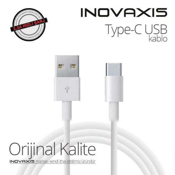Orijinal Kalite INOVAXIS TYPE-C USB Şarj Cihazı + Kablo - 4