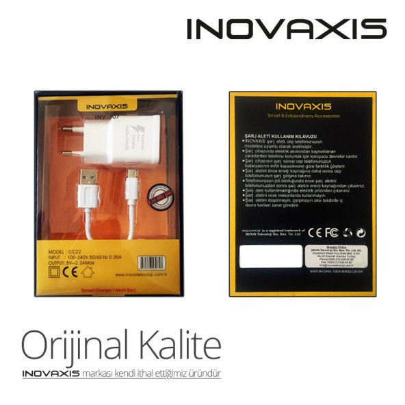 Orijinal Kalite INOVAXIS TYPE-C USB Şarj Cihazı + Kablo - 5