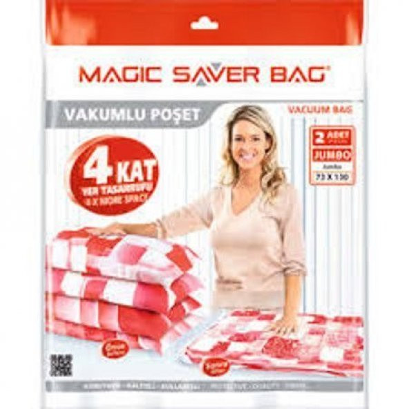 Magic Saver Bag 2li Jumbo Vakumlu Hurç  Poşet Seti