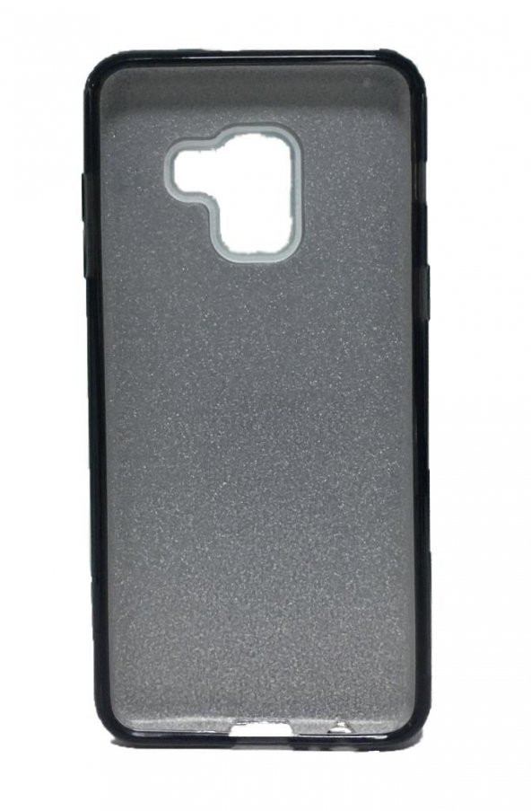 Samsung A8 Plus (A730) 3in1 Simli Silikon Arka Kapak Siyah - 2
