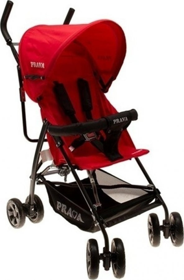 Prava Smart Tam Yatar Baston Bebek Arabası - Kırmızı
