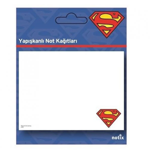 Umur Superman Desenli Yapışkanlı Not Kağıdı 50 Yaprak 100X75 Mm