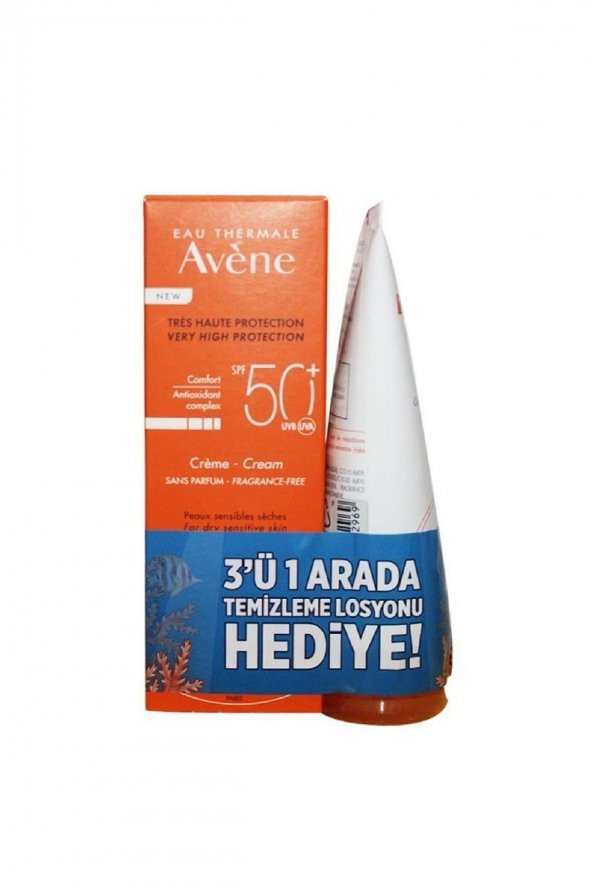 Avene Sun Creme Spf50 50ml + Fluide Demaquillant 3en1 100ml