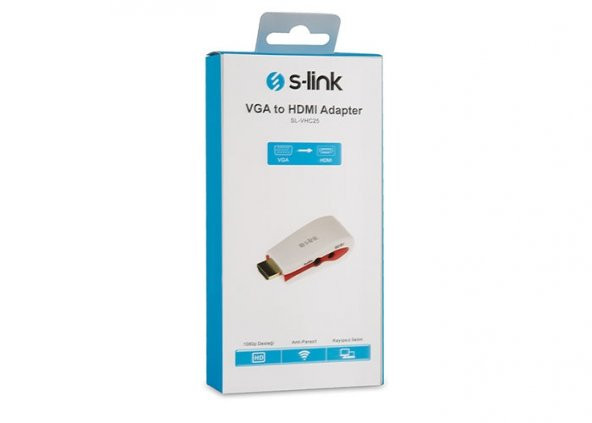 S-link SL-VHC25 VGA To HDMI Çevirici Adaptör