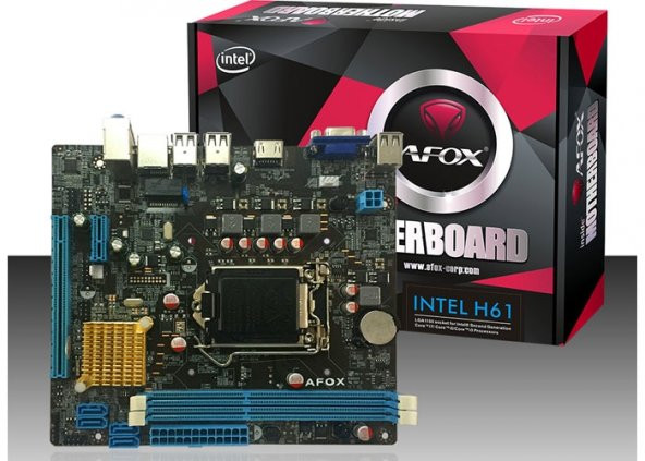 Afox IH61-MA Intel LGA1155 H61 DDR3 MicroATX Anakart