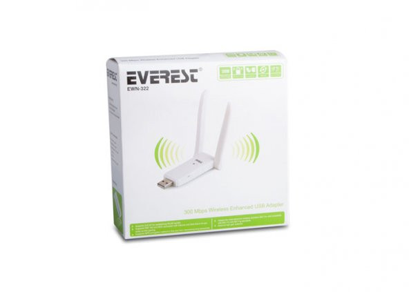 Everest EWN-322 300 Mbps Usb Kablosuz Adaptör - 6
