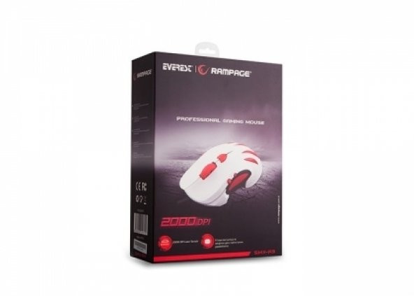 Everest Rampage SMX-R3 Usb Beyaz Makrolu Oyuncu Mouse