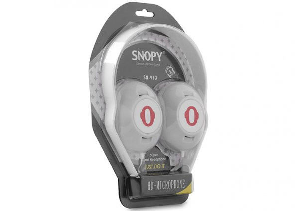Snopy SN-910 Beyaz Multimedia Mikrofonlu Kulaklık