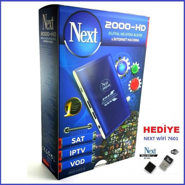 NEXT 2000 HD FullHD Mini Uydu Alıcısı(internet Machina)+NEXT WİFİ